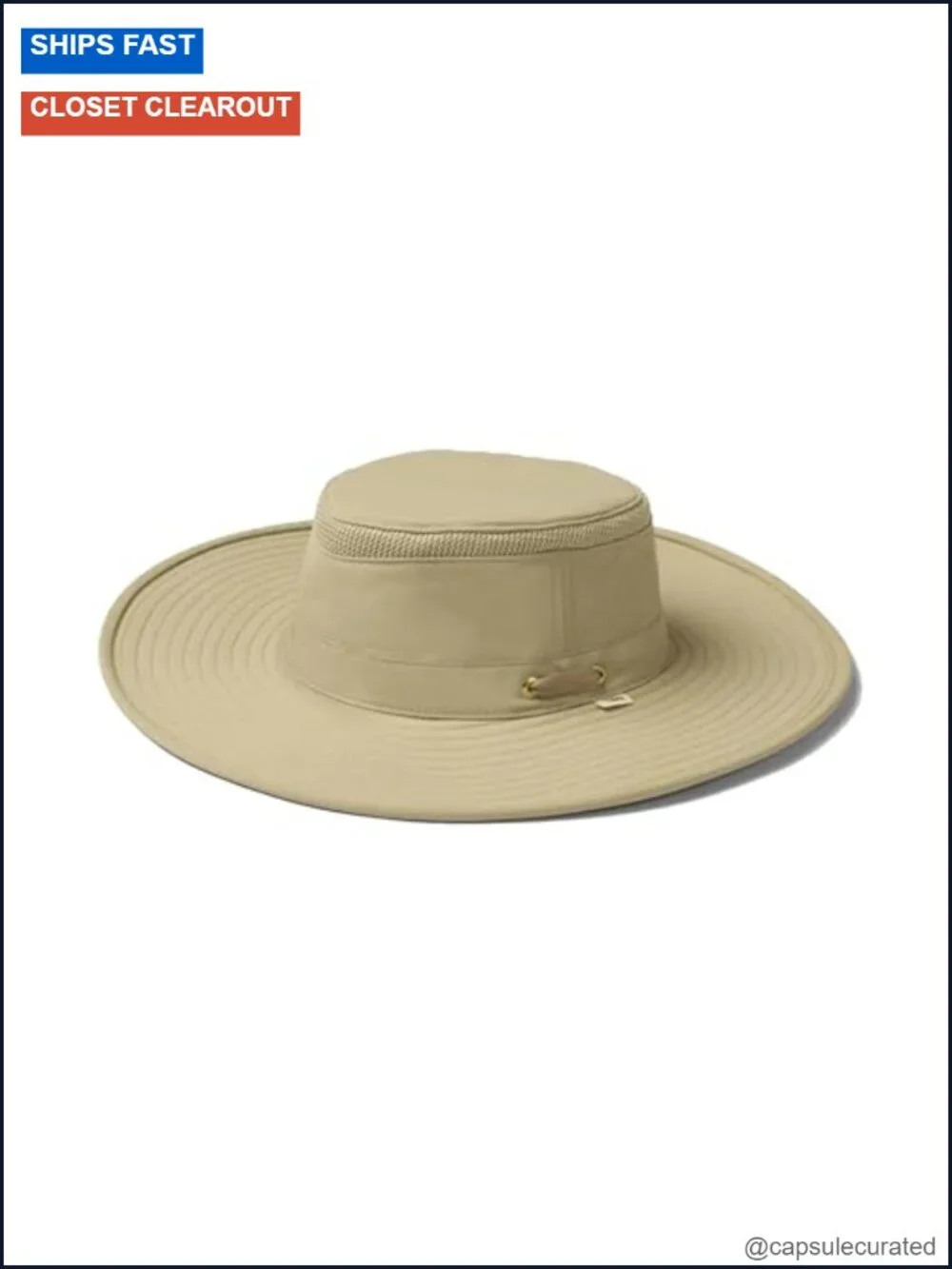 UPF 50+ Wide Brim Sun Hat Water Repellent Recycled Nylon Lightweight